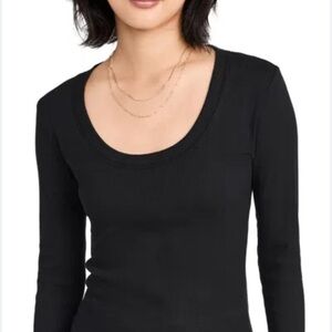 Z Supply Jet Black Long Sleeve Tee